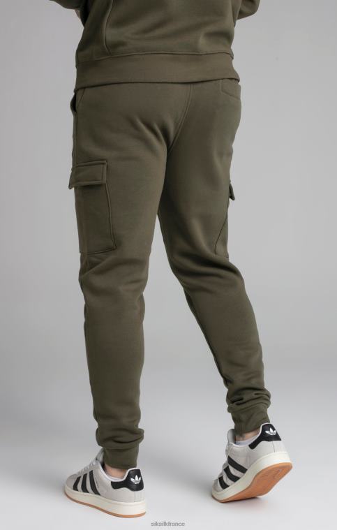 Hommes vêtements 6B8NV515 SikSilk jogging cargo essentiel kaki
