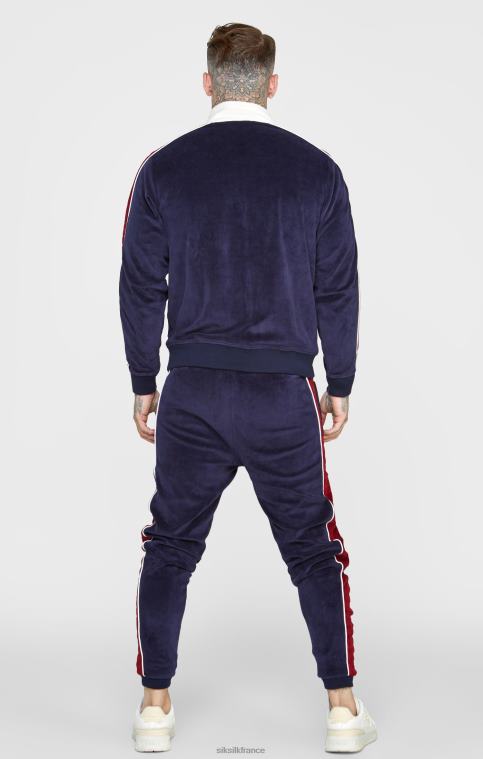 Hommes vêtements 6B8NV521 SikSilk pantalon de survêtement en velours bleu marine