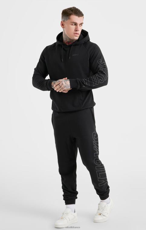 Hommes vêtements 6B8NV525 SikSilk pantalon de sport noir coupe décontractée à grande marque