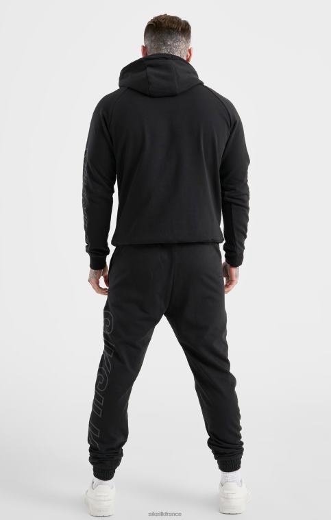 Hommes vêtements 6B8NV525 SikSilk pantalon de sport noir coupe décontractée à grande marque