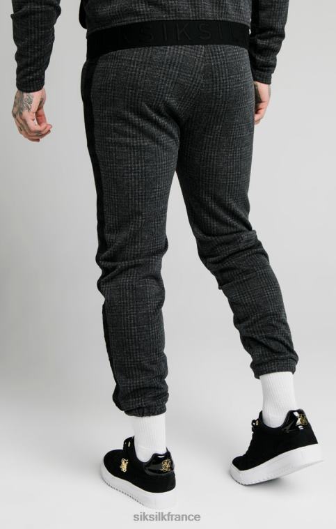 Hommes vêtements 6B8NV526 SikSilk pantalon à carreaux ton sur ton - gris