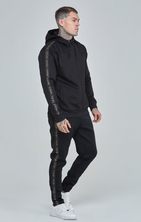 Hommes vêtements 6B8NV529 SikSilk pantalon de survêtement à bande dorée noire