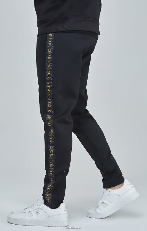 Hommes vêtements 6B8NV529 SikSilk pantalon de survêtement à bande dorée noire