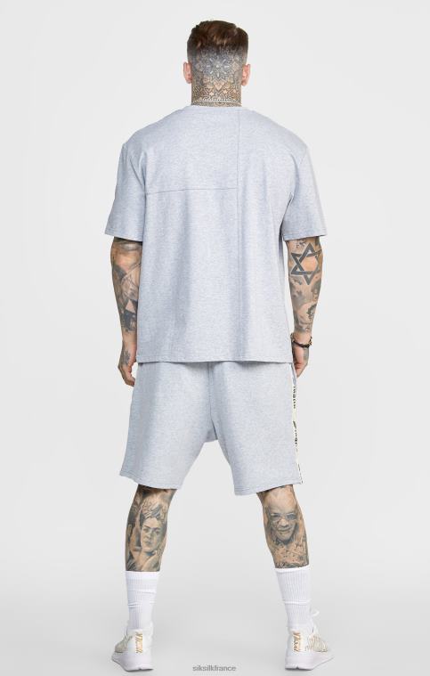 Hommes vêtements 6B8NV569 SikSilk short gris avec bande gothique sur le côté