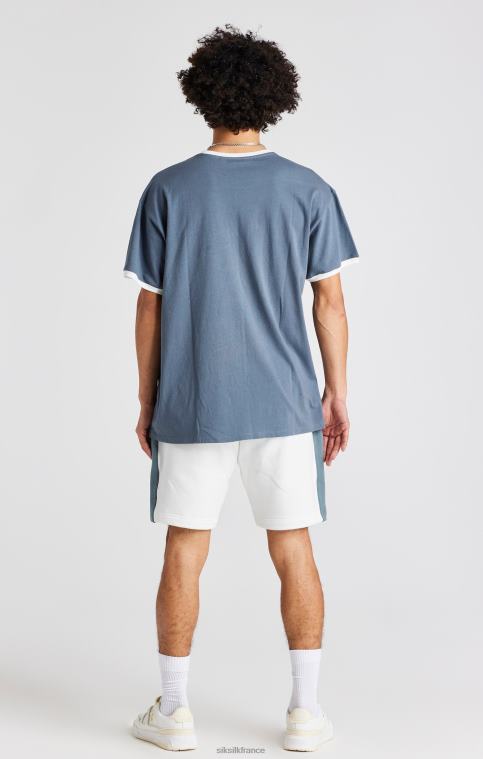 Hommes vêtements 6B8NV584 SikSilk short brodé de roses blanches