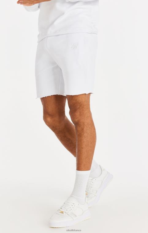 Hommes vêtements 6B8NV589 SikSilk short décontracté à ourlet brut - blanc