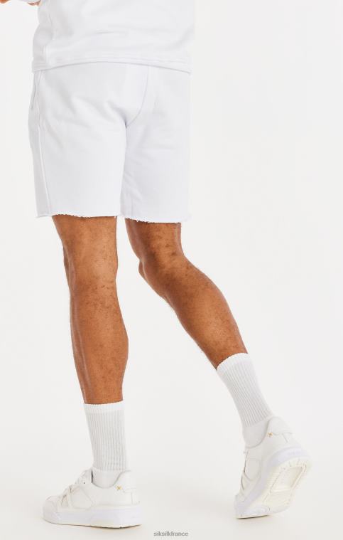 Hommes vêtements 6B8NV589 SikSilk short décontracté à ourlet brut - blanc
