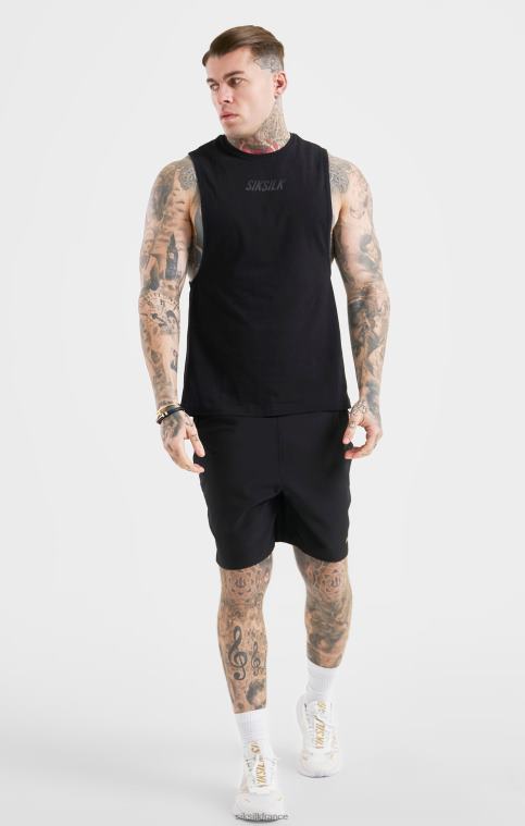 Hommes vêtements 6B8NV590 SikSilk short de sport noir