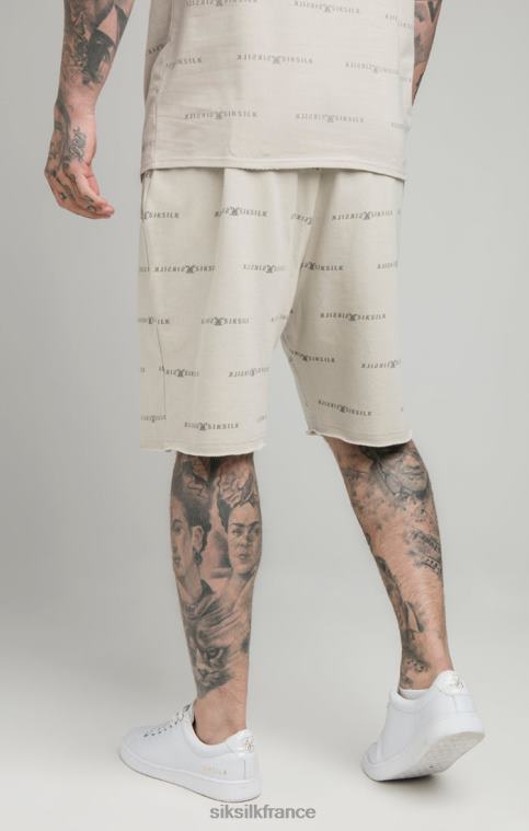 Hommes vêtements 6B8NV594 SikSilk short beige à imprimé réfléchissant