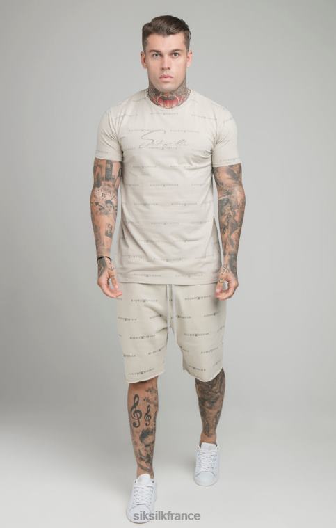 Hommes vêtements 6B8NV594 SikSilk short beige à imprimé réfléchissant