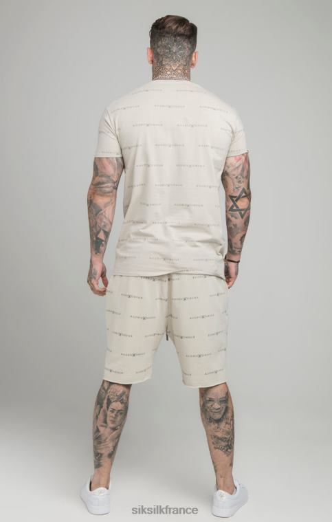 Hommes vêtements 6B8NV594 SikSilk short beige à imprimé réfléchissant