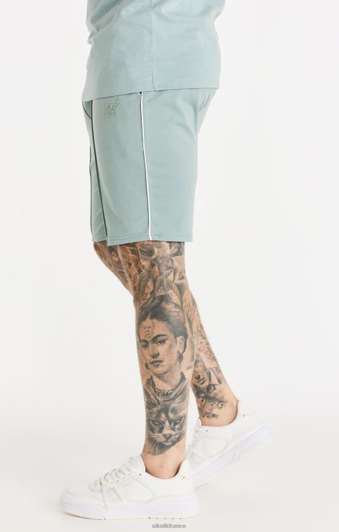 Hommes vêtements 6B8NV597 SikSilk short plissé script - bleu sarcelle
