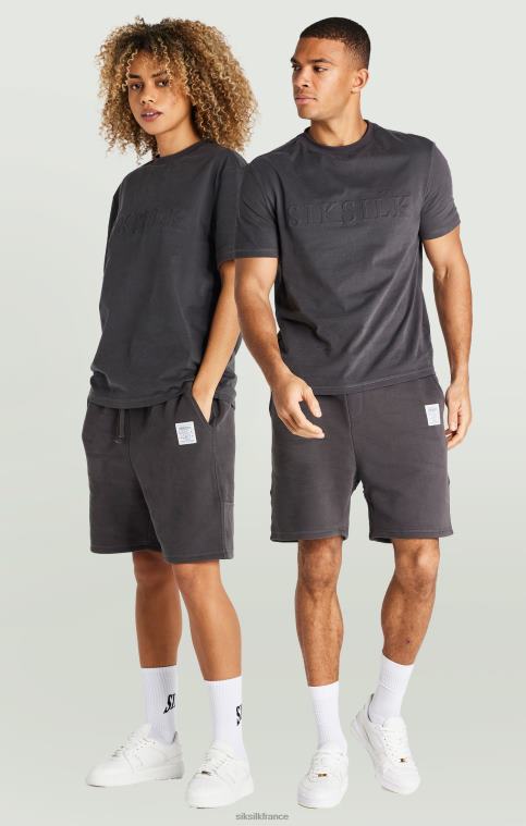 Hommes vêtements 6B8NV602 SikSilk short de jogging fond de teint noir
