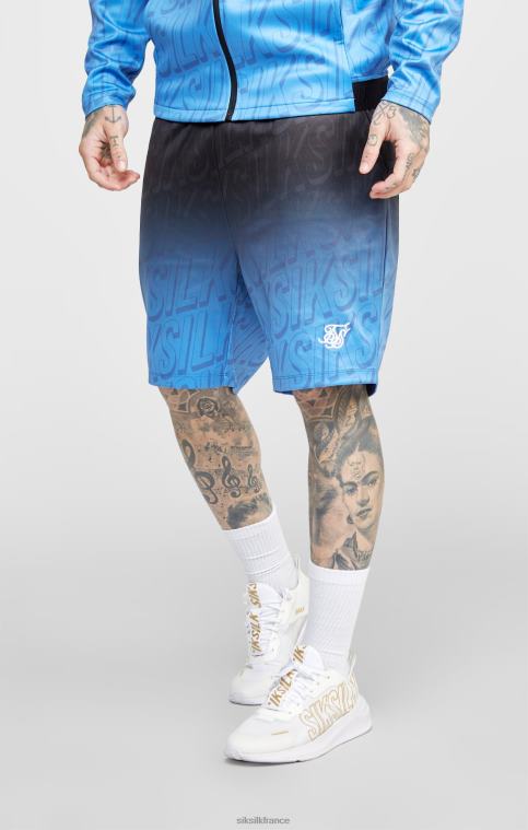 Hommes vêtements 6B8NV608 SikSilk short noir à logo délavé