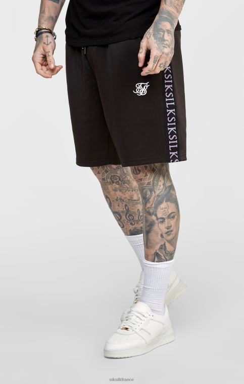 Hommes vêtements 6B8NV611 SikSilk short noir avec bande