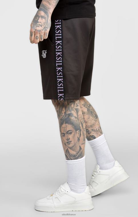 Hommes vêtements 6B8NV611 SikSilk short noir avec bande