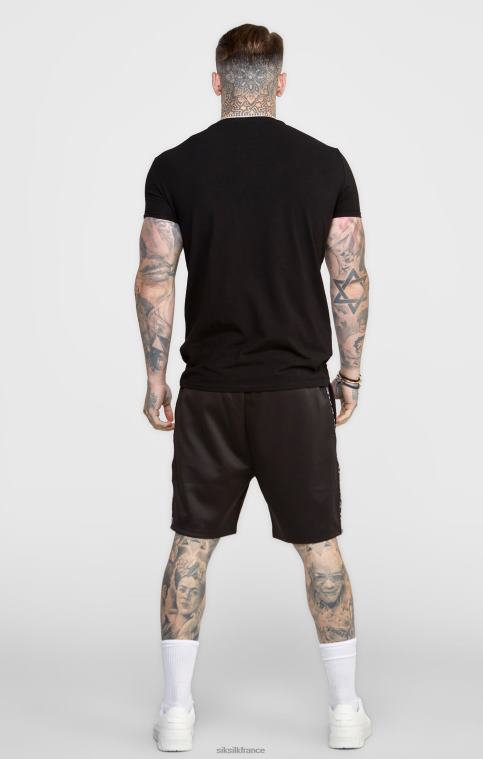 Hommes vêtements 6B8NV611 SikSilk short noir avec bande