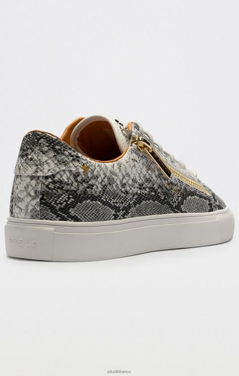 Hommes chaussure 6B8NV16 SikSilk effet peau de serpent Kirkie blanc
