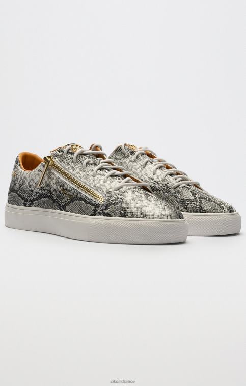 Hommes chaussure 6B8NV16 SikSilk effet peau de serpent Kirkie blanc