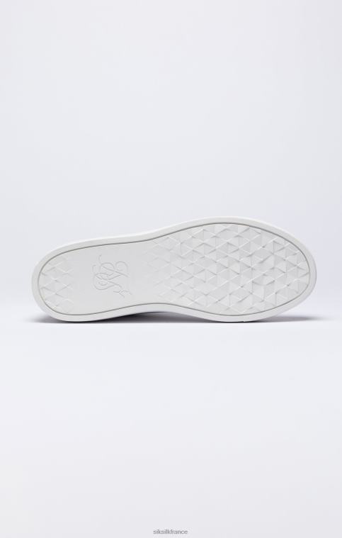 Hommes chaussure 6B8NV19 SikSilk basket montante classique blanche