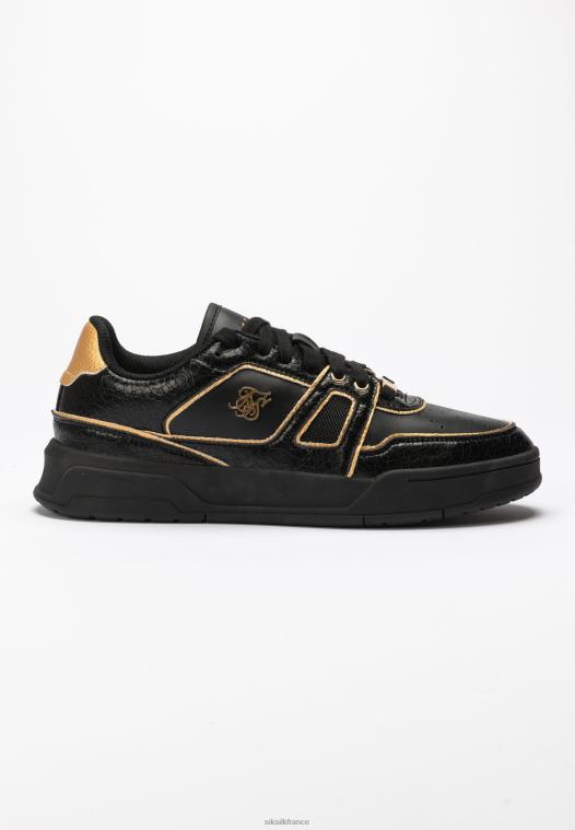 Hommes chaussure 6B8NV4 SikSilk baskets basses à finitions noires et dorées