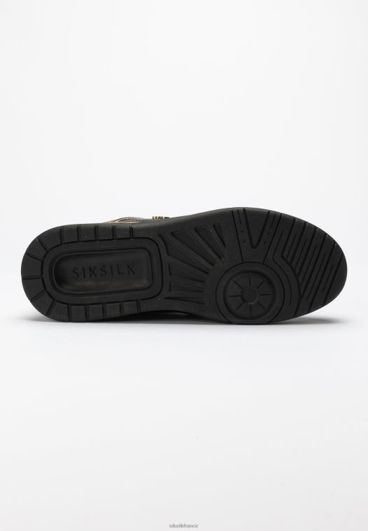 Hommes chaussure 6B8NV4 SikSilk baskets basses à finitions noires et dorées