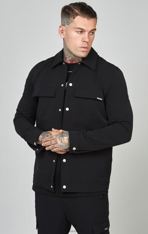 Hommes vêtements 6B8NV464 SikSilk surchemise utilitaire noire