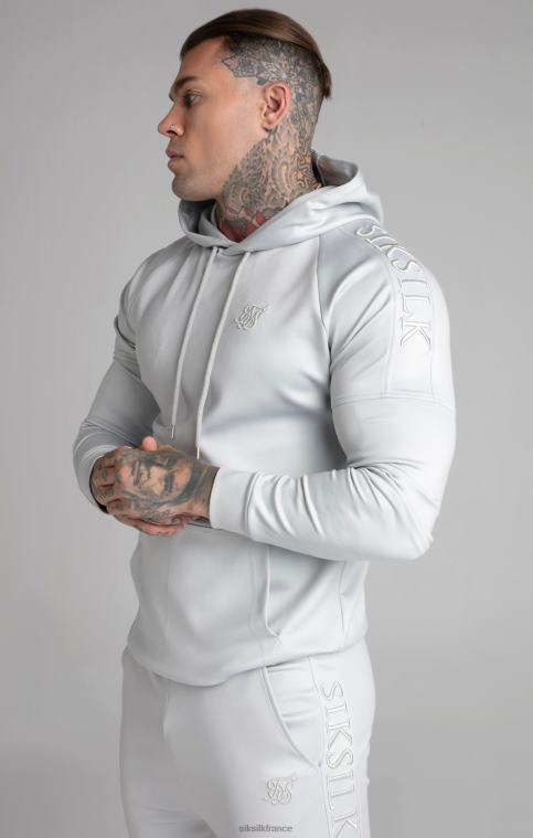 Hommes vêtements 6B8NV411 SikSilk sweat à capuche gris à empiècements