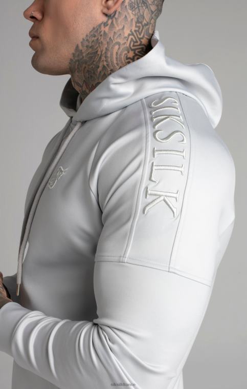 Hommes vêtements 6B8NV411 SikSilk sweat à capuche gris à empiècements