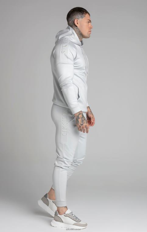 Hommes vêtements 6B8NV411 SikSilk sweat à capuche gris à empiècements