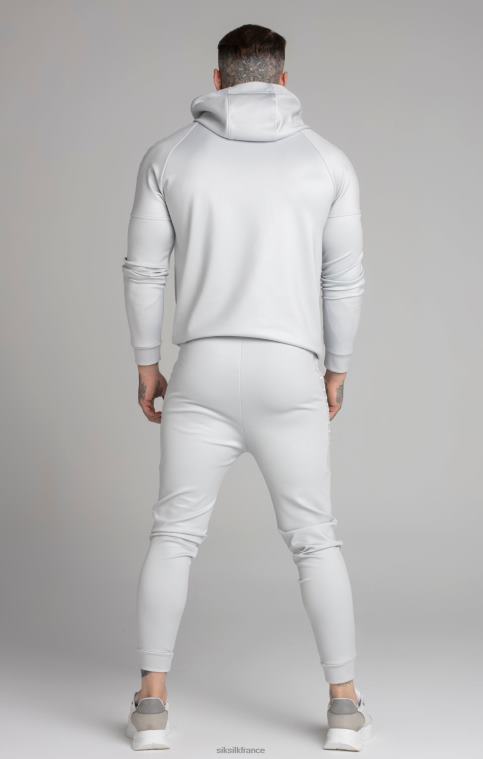 Hommes vêtements 6B8NV411 SikSilk sweat à capuche gris à empiècements