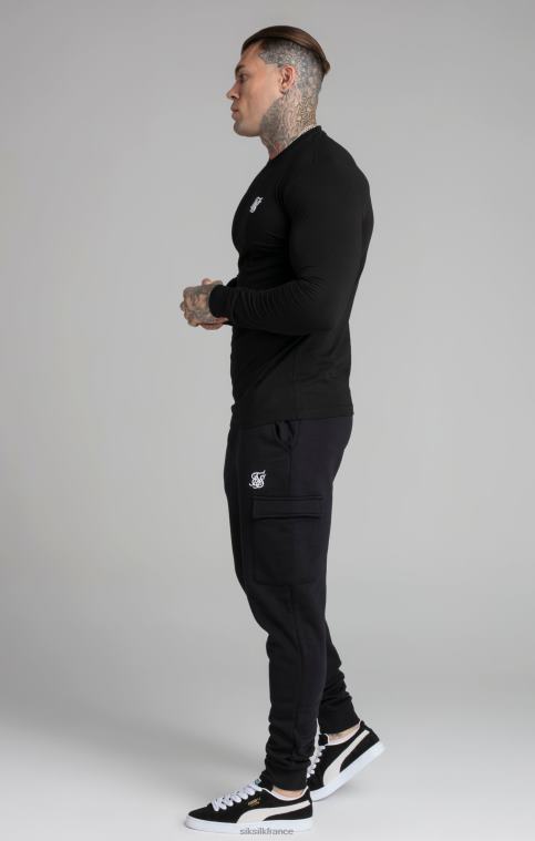 Hommes vêtements 6B8NV412 SikSilk sweat essentiel noir