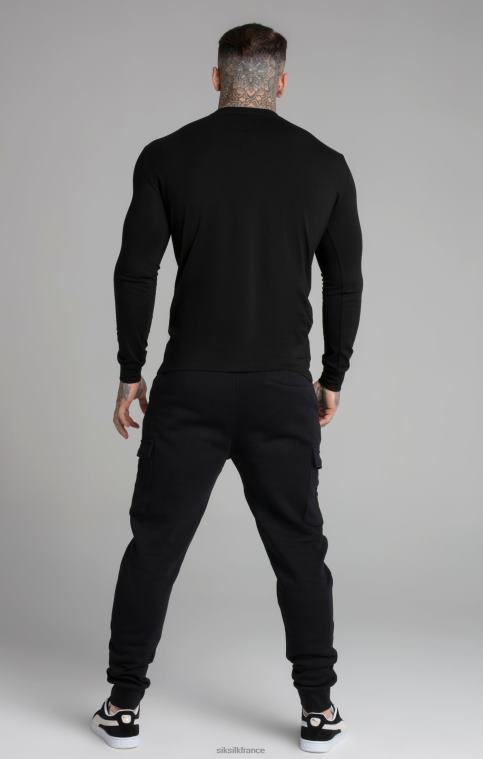 Hommes vêtements 6B8NV412 SikSilk sweat essentiel noir