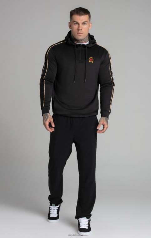 Hommes vêtements 6B8NV413 SikSilk sweat à capuche noir zippé