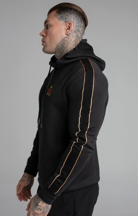 Hommes vêtements 6B8NV413 SikSilk sweat à capuche noir zippé