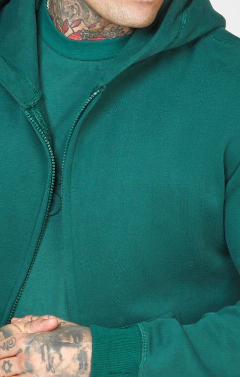 Hommes vêtements 6B8NV418 SikSilk sweat à capuche vert zippé