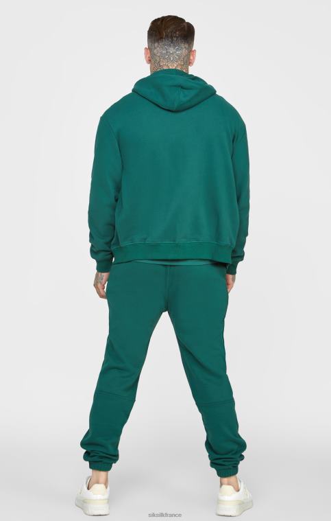Hommes vêtements 6B8NV418 SikSilk sweat à capuche vert zippé