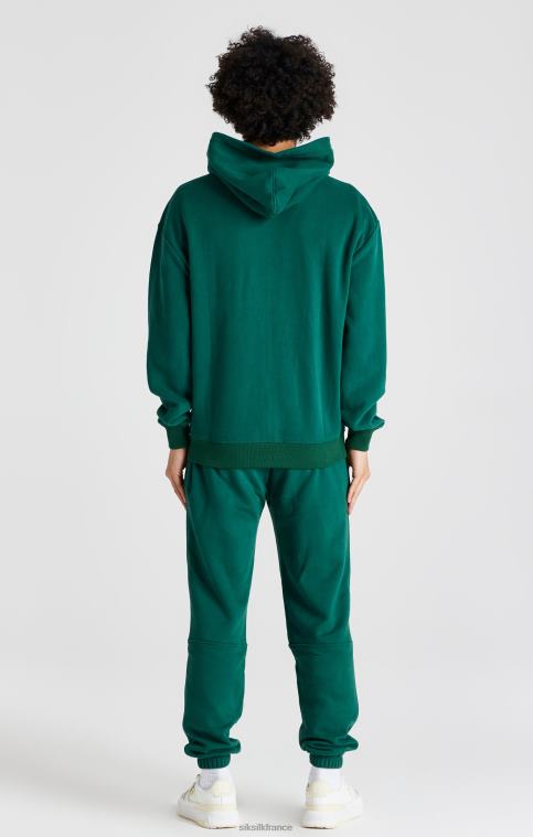 Hommes vêtements 6B8NV418 SikSilk sweat à capuche vert zippé