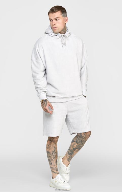 Hommes vêtements 6B8NV420 SikSilk sweat à capuche oversize en tissu éponge gris