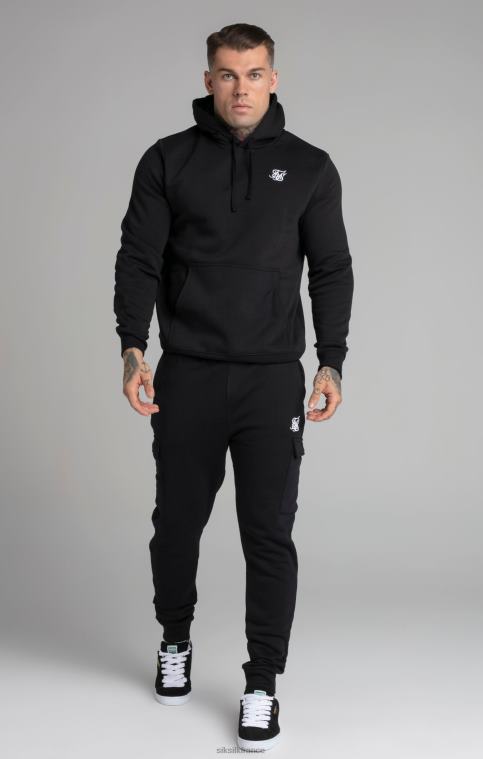 Hommes vêtements 6B8NV422 SikSilk sweat à capuche essentiel noir