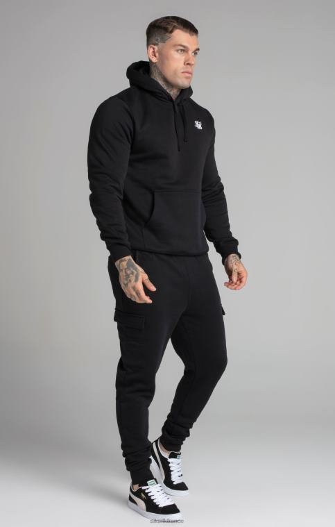 Hommes vêtements 6B8NV422 SikSilk sweat à capuche essentiel noir