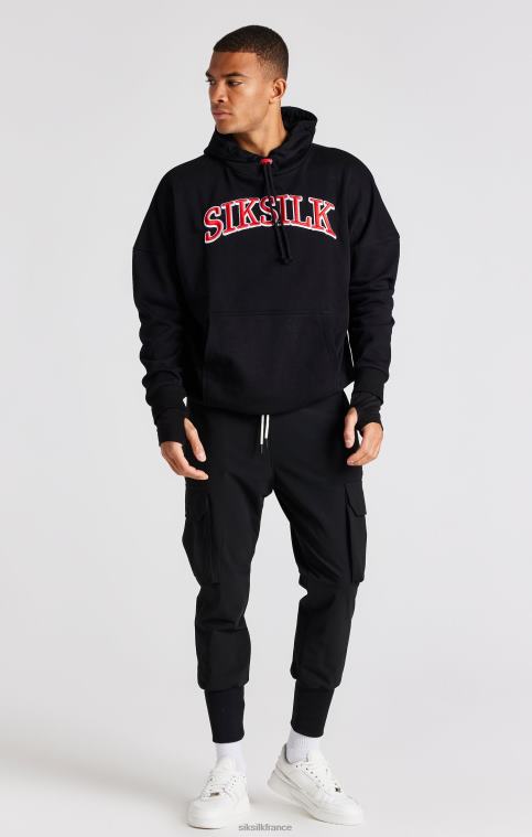 Hommes vêtements 6B8NV426 SikSilk sweat à capuche surdimensionné noir