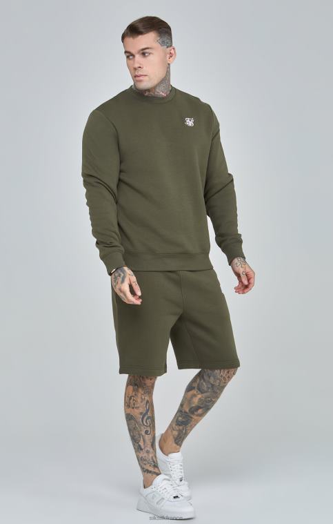 Hommes vêtements 6B8NV441 SikSilk sweat essentiel kaki