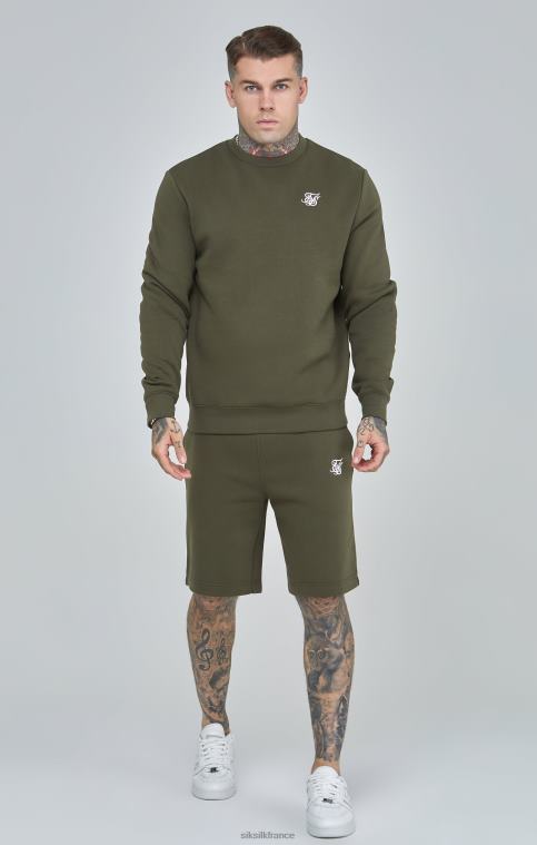 Hommes vêtements 6B8NV441 SikSilk sweat essentiel kaki
