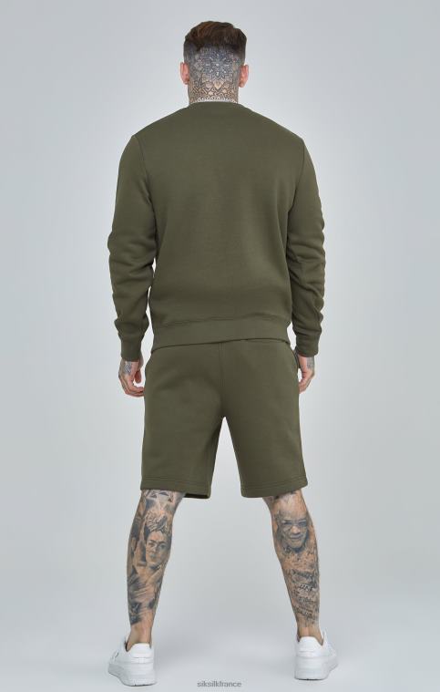 Hommes vêtements 6B8NV441 SikSilk sweat essentiel kaki