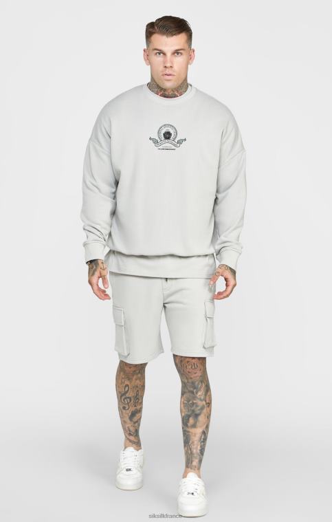 Hommes vêtements 6B8NV444 SikSilk sweat universitaire gris
