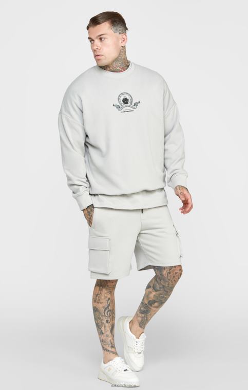 Hommes vêtements 6B8NV444 SikSilk sweat universitaire gris