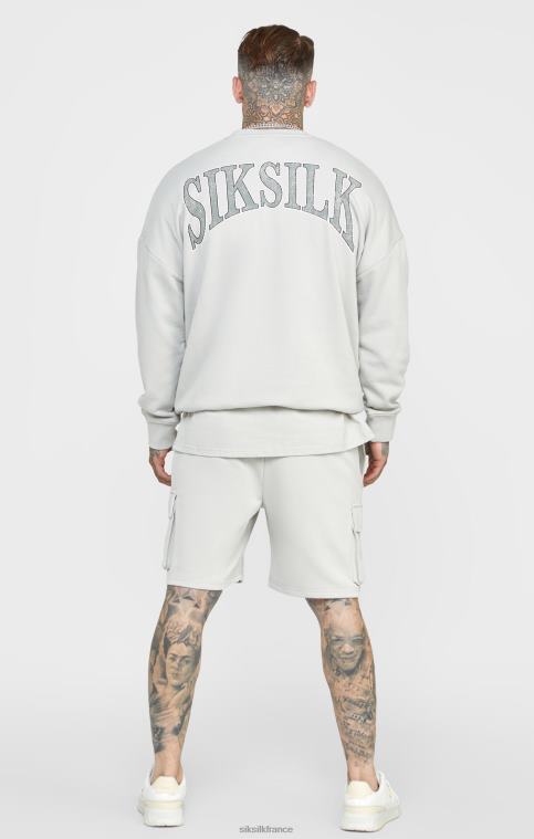 Hommes vêtements 6B8NV444 SikSilk sweat universitaire gris