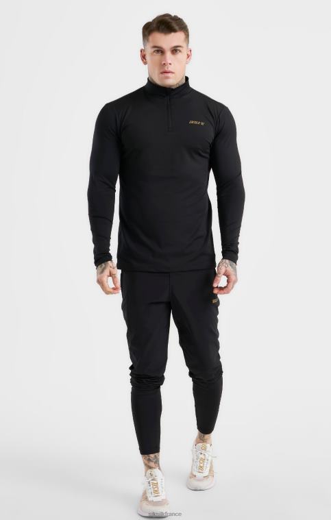 Hommes vêtements 6B8NV449 SikSilk fermeture éclair sport noire