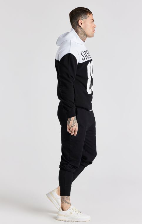 Hommes vêtements 6B8NV457 SikSilk sweat à capuche oversize noir à imprimé rétro 89